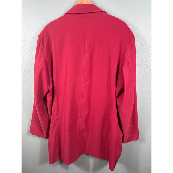 L.L. Bean Trench Coat Jacket Womens Size XL Double Breasted Plaid Lining Pockets - Picture 2 of 14